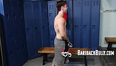 Twink pounded hard in locker room?