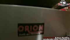 Hey, this German blonde housewife is fingering herself in the casting interview.