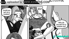 I love my favorite nanny's big tits in this creampie comic scene