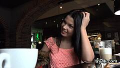 erotic cutie sucks cock in pov, then gets her pink snatch shagged