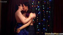 Chubby Australian Lesbian Brunette With Natural Tits And Hairy Pussy