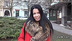 erotic cutie sucks cock in pov, then gets her pink snatch shagged