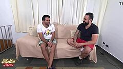 Skinny Slut Takes Massive Cum Bath in Actor Test!