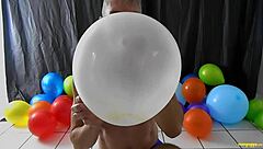 Gay DILF Richard Lennox in hot balloon fetish scene