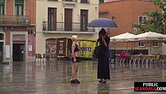 Public Slut Humiliated By Strict Domina On Street