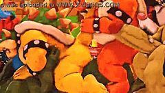 Wild cartoon orgy featuring furry gay animations