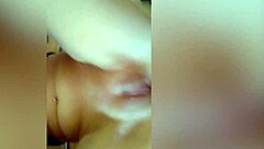 blonde feels intense fingering orgasm during workout