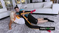 Stepson’s forbidden romance with blonde MILF stepmother Marie McCray