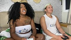 My naughty neighbor lost the bet and had to pay with her body