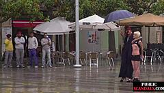Public Slut Humiliated By Strict Domina On Street