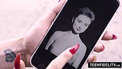 Celestia Vega, a popular YouTube star from Teenfidelity gets a facial