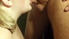 Amateur MILF gets cum and piss in her mouth