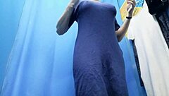 Russian MILF changes clothes in the dressing room