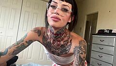 Goth Step Sister Practices Sex With Scott Stark In Household Fantasy Creampie Scene