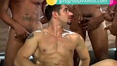 interracial stripper performs in gay sex orgy