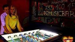 Blonde Teen Agata Gets Anal Fucked Publicly In Game Room