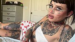 Goth Step Sister Practices Sex With Scott Stark In Household Fantasy Creampie Scene