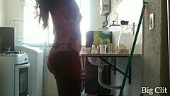 The maid lost her phone and ended up in a lesbian anal scene with ebony teen