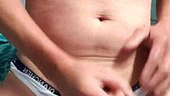 Gay Boy Masturbates In Underwear, Showing Off His Cock And Enjoying Solo Pleasure.