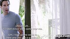 Alison Rey and Ken Feels Perform Detailed Blowjob Service Bent Over with Shaved Pussy