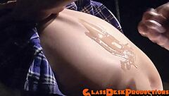 hazel haze swings into intense anal fuck