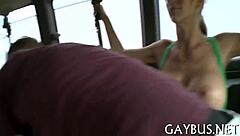 Gay porn featuring arse.