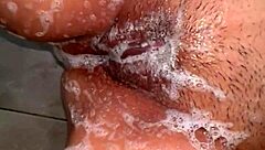 parejitacaliente shaves her pussy before licking her boyfriend's cum