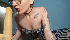 Skinny hot milf craves your big load in sloppy sucking session