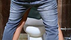 brought sexy girl to toilet in marriage and fucked her hard