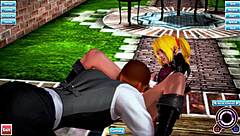 Hentai animation featuring blonde character in various positions