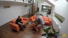 Watch The Cuckold Get Paid For His Blonde Teen!