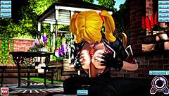 Hentai animation featuring blonde character in various positions