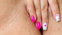 Small fingers masturbate tight pussy