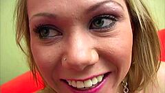 Samantha Sinn sucks multiple cocks with enthusiasm