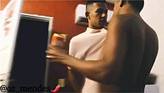 Brazilian waiter fucks guest bareback in hotel room