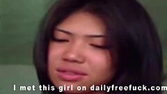 Young asian teen fucks cock for fun