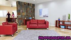 Horny teen 18+ sucks stepdad cock for facial after fucking