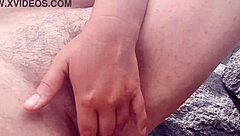 Naked Brunette Masturbates Horny Pussy On Public Beach!