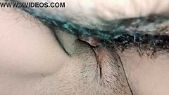 big shaved pussy gets filled with cum after hardcore fucking by amateur cock