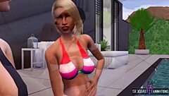 Invite Straight Neighbor To Pool For Plastic Cock Taste!