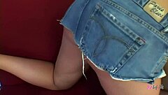 Brunette dyke, take this strapon and pound the blonde pawg's ass