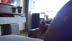 Step-in-law's footprints on my dick in a homemade video