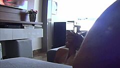 Step-in-law's footprints on my dick in a homemade video