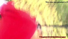 rough doggystyle fucking in public with brunette pornstar