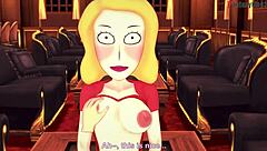 Beth's rough encounter with Rick in animated porn