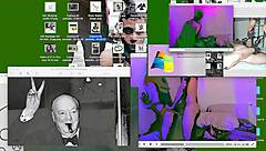 Twink fucked bareback on webcam desk