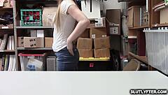 Shoplifting Teen Summer Brooks Gives Intense Blowjob in Shop