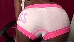 im farting and pulling my princess panties down to spread my hairy brown booty cheeks open cute ebony babe sheisnovember is arching her back while exposing her wet pussy closeup in a chair by msnovember