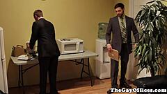 at the office, muscular hunks have hardcore gay anal fuckfest
