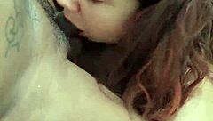 Sheer amateur girlfriend gets her mouth full of cum